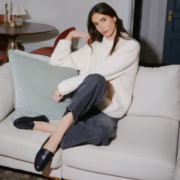 M. Gemi Felize Italian Blue Suede Women's Driving Loafers Size 39.5 - Picture 8 of 10